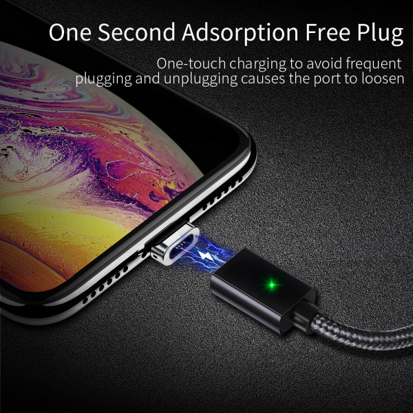 Кабель Essager Magic Power Magnetic USB - MicroUSB (M/M), 1 м Black (EXCCXM-ML01)