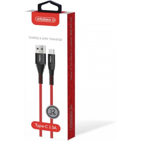 Кабель Intaleo CBRNYT1 USB - USB Type-C (M/M), 1.2 м, Red (1283126559464)