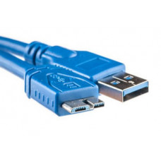 Кабель PowerPlant (KD00AS1230) USB3.0(AM)-MicroUSB3.0(BM), 0.5м, Blue