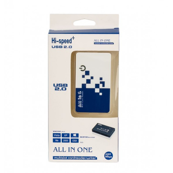 Кардрідер USB 2.0 Atcom TD2029 MS, SD, microSD/TF, M2 Black (AT10729)