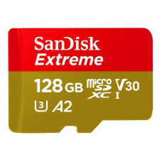 Карта пам`ятi MicroSDXC 128GB UHS-I/U3 Class 10 SanDisk Extreme A2 R190/W90MB/s (SDSQXAA-128G-GN6MN)