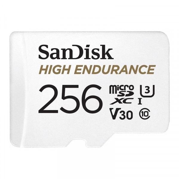 Карта пам`ятi MicroSDXC 256GB UHS-1/U3 Class 10 SanDisk High Endurance R100/W40MB/s + SD-адаптер (SDSQQNR-256G-GN6IA)