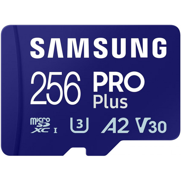 Карта пам`яті MicroSDXC 256GB UHS-I/U3 Class 10 Samsung Pro Plus + SD-адаптер (MB-MD256SA/EU)