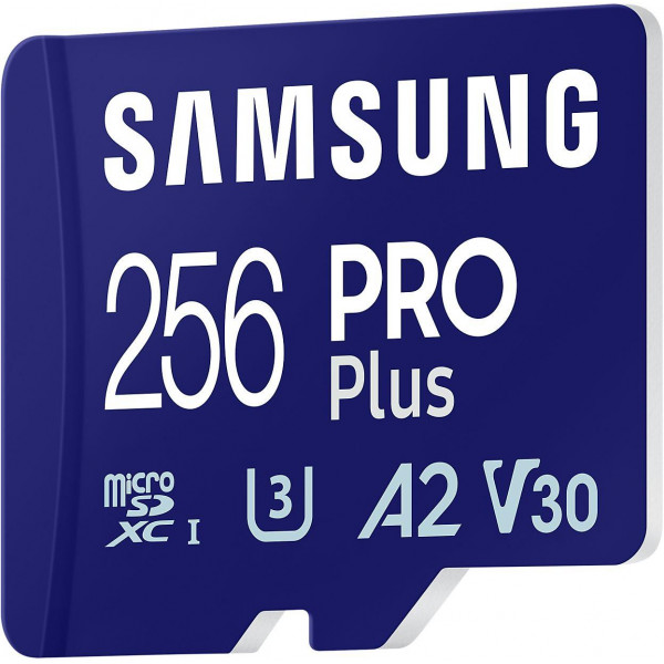 Карта пам`яті MicroSDXC 256GB UHS-I/U3 Class 10 Samsung Pro Plus + SD-адаптер (MB-MD256SA/EU)