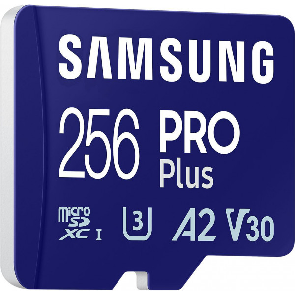 Карта пам`яті MicroSDXC 256GB UHS-I/U3 Class 10 Samsung Pro Plus + SD-адаптер (MB-MD256SA/EU)