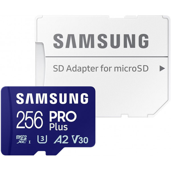 Карта пам`яті MicroSDXC 256GB UHS-I/U3 Class 10 Samsung Pro Plus + SD-адаптер (MB-MD256SA/EU)