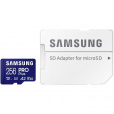Карта пам`яті MicroSDXC 256GB UHS-I/U3 Class 10 Samsung Pro Plus + SD-адаптер (MB-MD256SA/EU)