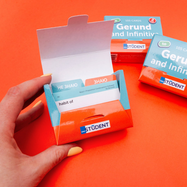 Картки для вивчення англійської мови English Student. Gerund and Infinitive vol.2