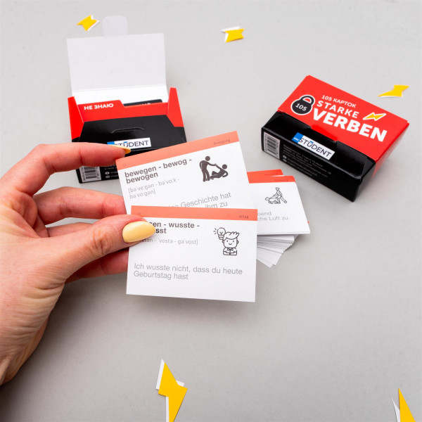 Картки для вивчення німецької мови English Student. Starke Verben - сильні дієслова