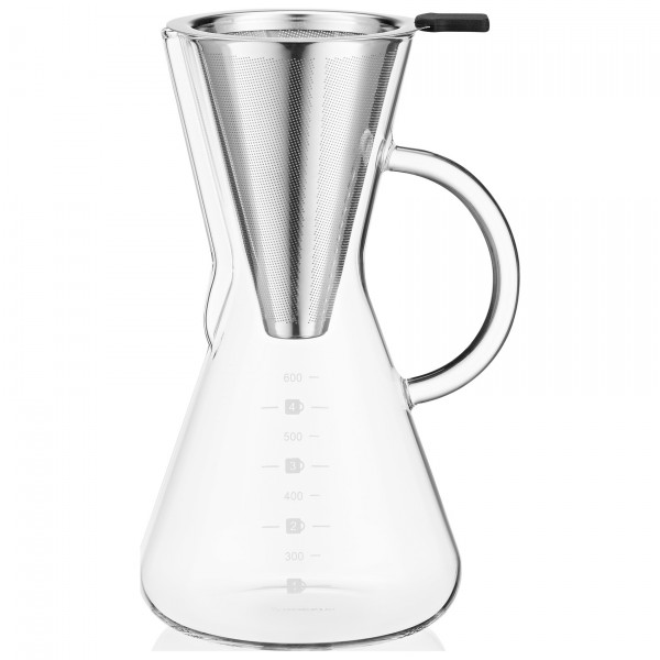 Кемекс для заварювання кави з фільтром ARDESTO Black Mars 600 мл (AR0706CM)