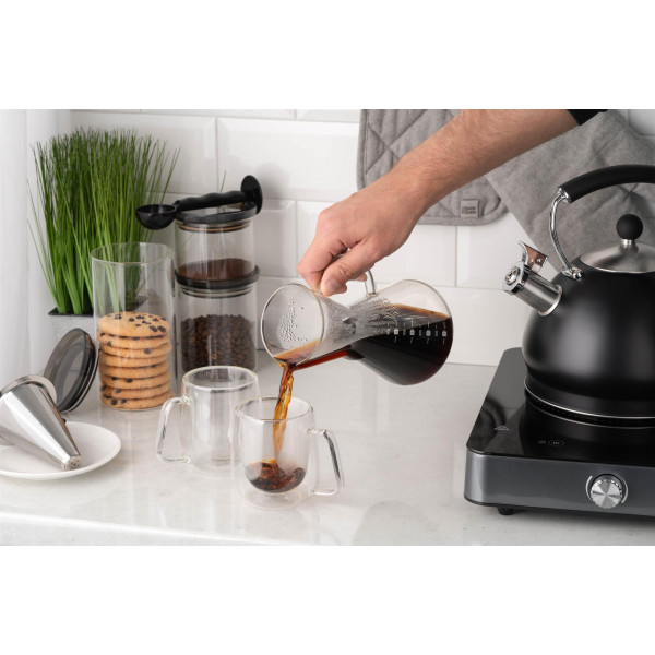 Кемекс для заварювання кави з фільтром ARDESTO Black Mars 600 мл (AR0706CM)