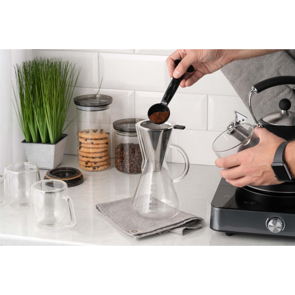 Кемекс для заварювання кави з фільтром ARDESTO Black Mars 600 мл (AR0706CM)