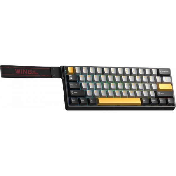 Клавіатура Aula WIN68 HE Max Magnetic switch Black/Grey/Yellow (6978080504036)