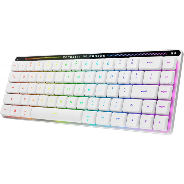 Клавіатура бездротова Asus ROG Falchion RGB WL BT White (90MP03EC-BKMA10)