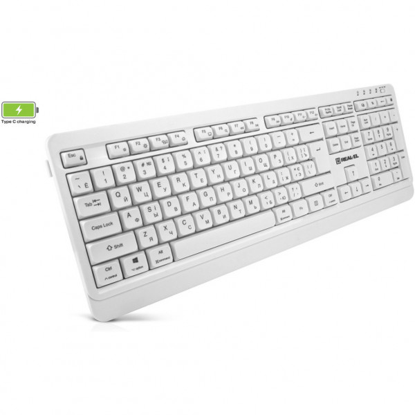 Клавіатура бездротова REAL-EL RK-761W White