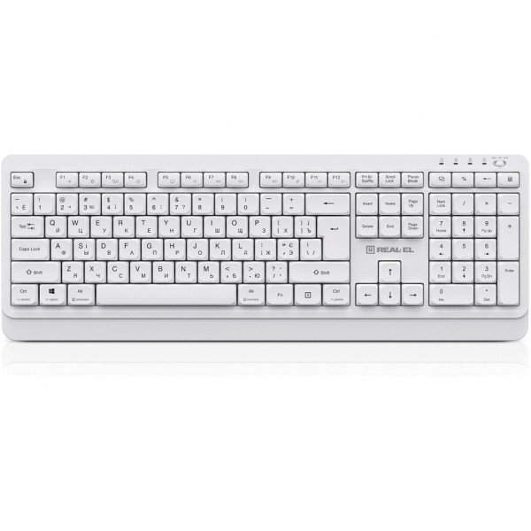 Клавіатура бездротова REAL-EL RK-761W White
