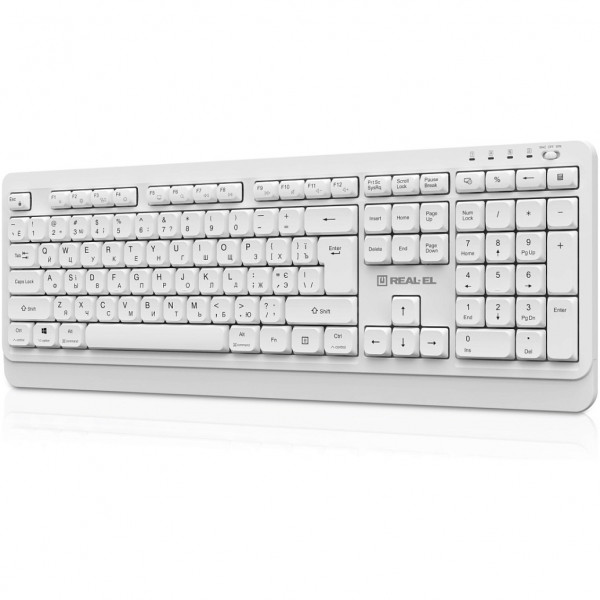 Клавіатура бездротова REAL-EL RK-761W White