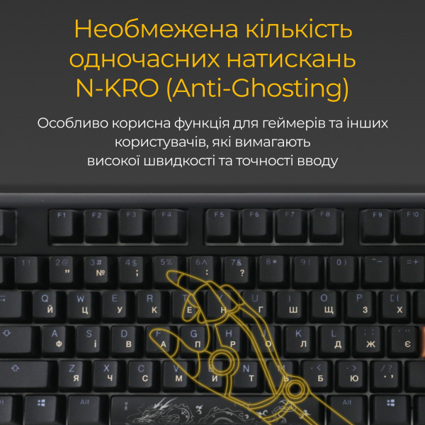 Клавіатура Ducky One 3 Cherry MX Red RGB UA USB Black (DKON2108ST-RUAPXCLAWSC1)