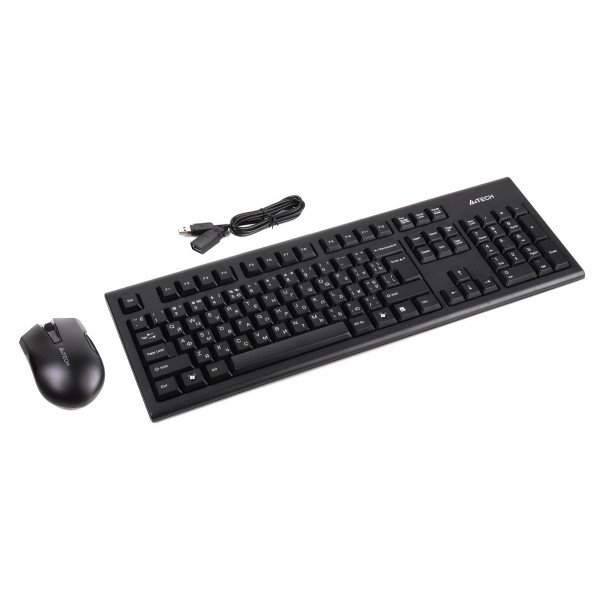 Комплект (клавіатура, миша) бездротовий A4Tech 3000N Black USB