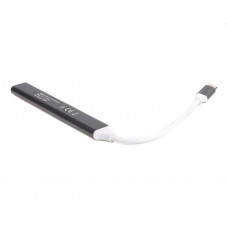 Концентратор USB Type-C Maxxter 1xUSB-A 3.0, 2xUSB-A 2.0, 1xUSB-C (PD100W charging), 1хUSB-C Gray (HU3C-4P1PD-01)