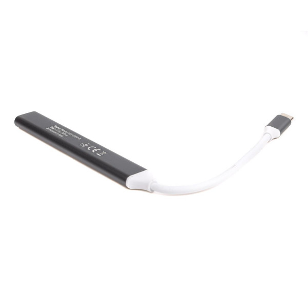 Концентратор USB Type-C Maxxter 1xUSB-A 3.0, 2xUSB-A 2.0, 1xUSB-C (PD100W charging), 1хUSB-C Gray (HU3C-4P1PD-01)