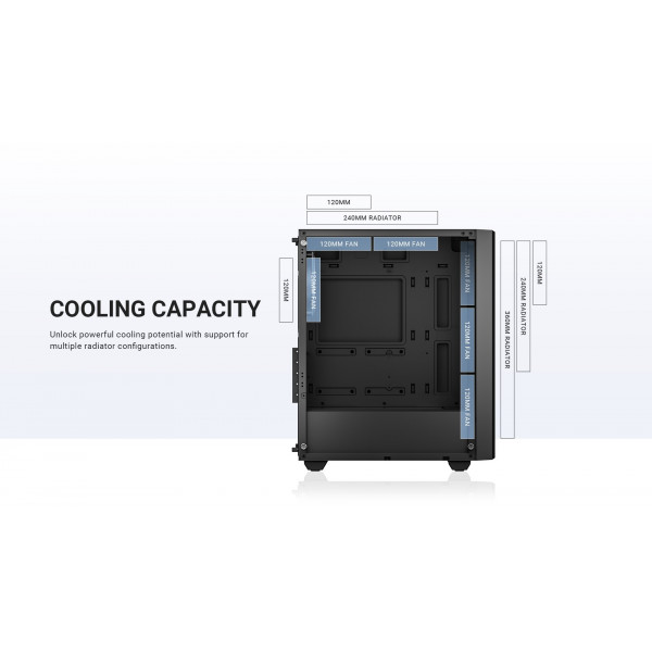 Корпус ID-Cooling Ware 300 ARGB Black