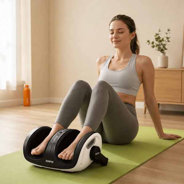 Масажер для ніг RENPHO 2-in-1 Foot and Calf Massager White (R-D001R-WH)