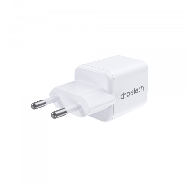 Мережевий зарядний пристрій Choetech (USB-C+USB-A) White (PD5012-EU-WH)