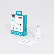 Мережевий зарядний пристрій Choetech (USB-C+USB-A) White (PD5012-EU-WH)