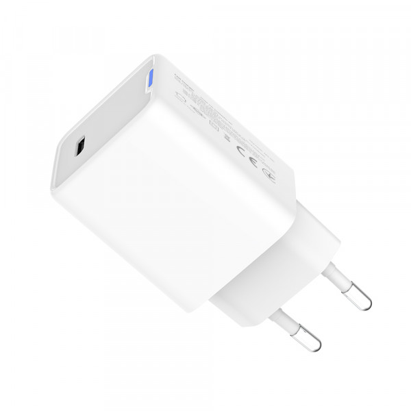 Мережевий зарядний пристрій ColorWay GaN Mini 45W PD Port PPS USB-C White (CW-CHS057PD-WT)
