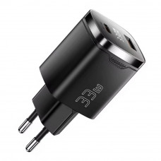 Мережевий зарядний пристрій Essager Gamet 33W GaN Digital Display A+C Black (ECT33W-GMB01-Z)