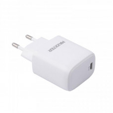 Мережевий зарядний пристрій Maxxter (1USBх3А) QC3.0 White (WC-PD-CtL-01) + кабель Lightning