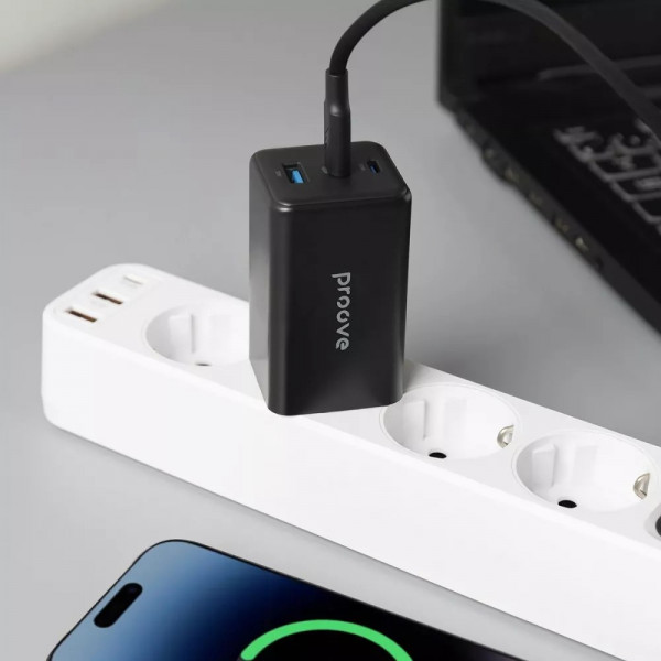 Мережевий зарядний пристрій Proove Pocket GaN 65W Black (WCPG65121201)