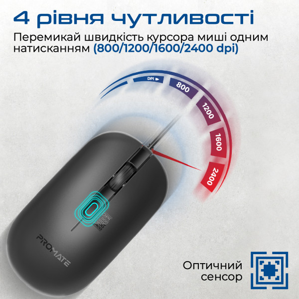 Миша Promate CM-2400 Black