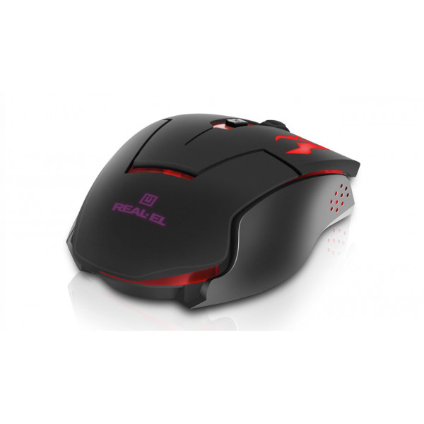 Миша REAL-EL RM-520 Gaming Black (EL123200020)