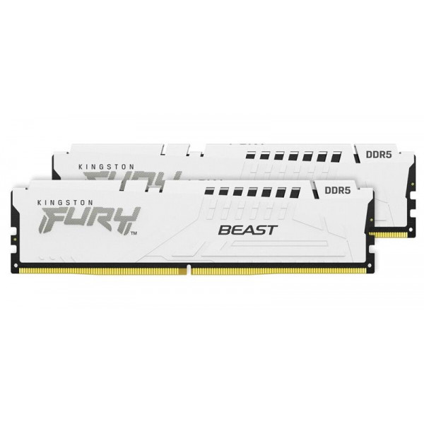 Модуль пам`ятi DDR5 2х16GB/6000 Kingston Fury Beast White (KF560C30BWK2-32)