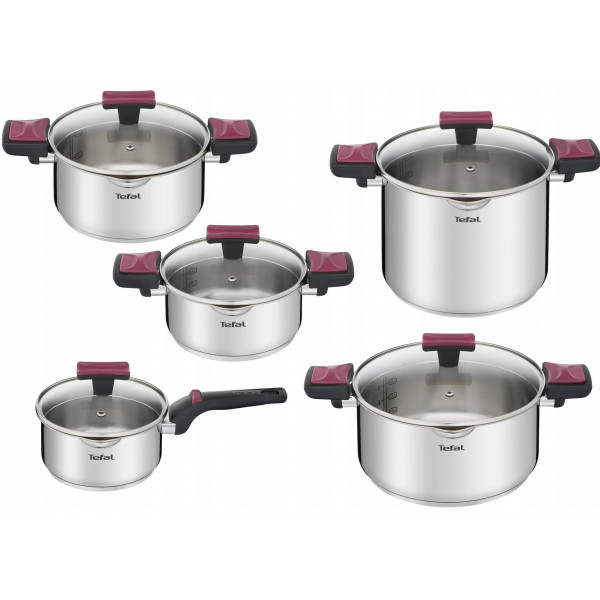 Набір посуду Tefal Cook&Clip 10 предметів (G723SA74)