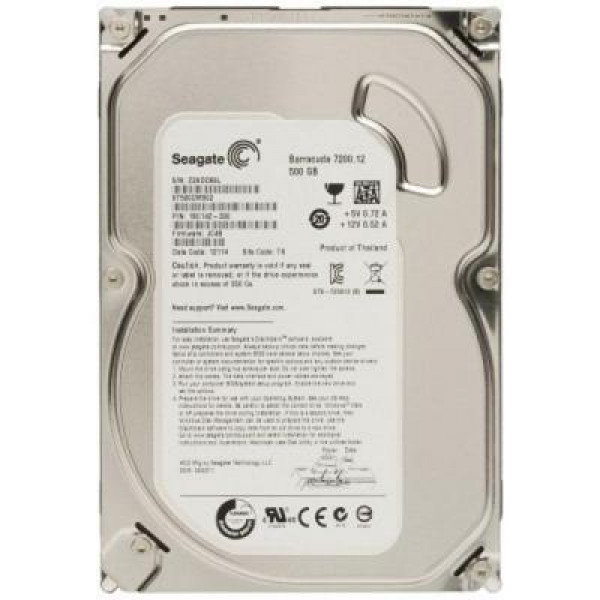 Накопичувач HDD SATA 500GB Seagate Barracuda 7200.12 7200rpm 16MB (ST500DM002) Refurbished