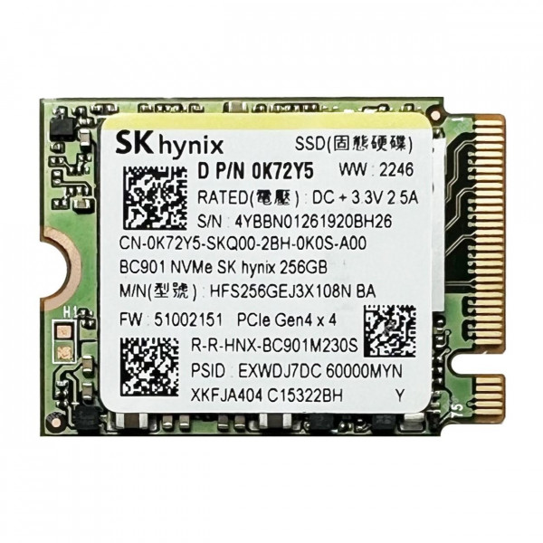 Накопичувач SSD 256GB SK hynix M.2 2230 NVMe PCIe 4.0 x4 (HFS256GEJ3X108N)