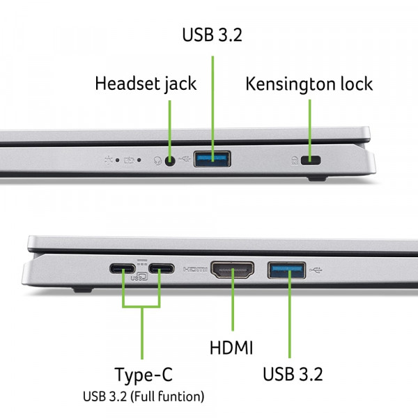 Ноутбук Acer Aspire Go 15 AG15-21P (NX.J8TEU.009) Silver