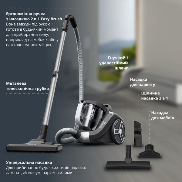 Пилосос Rowenta Compact Power XXL Parquet RO4B36EA
