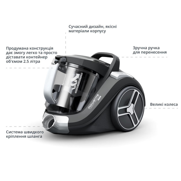 Пилосос Rowenta Compact Power XXL Parquet RO4B36EA