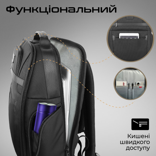 Рюкзак для ноутбука Promate Paramount BP 15.6" Black