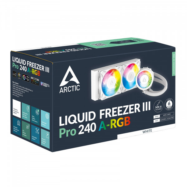 Система водяного охолодження Arctic Liquid Freezer III Pro 240 A-RGB White (ACFRE00186A)