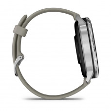 Смарт-годинник Garmin Venu 4 45mm Silver Bezel with Silver Gray Silicone Band (010-03014-01)