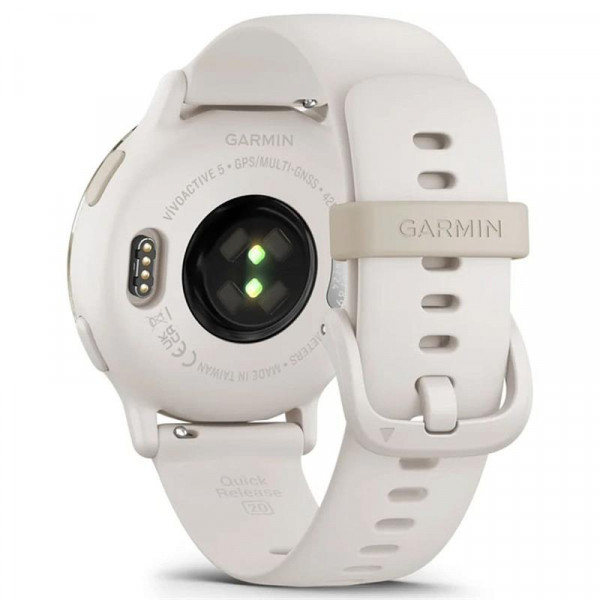 Смарт-годинник Garmin Vivoactive 5 Cream Gold Aluminum Bezel with Ivory Case and Silicone Band (010-02862-5B)