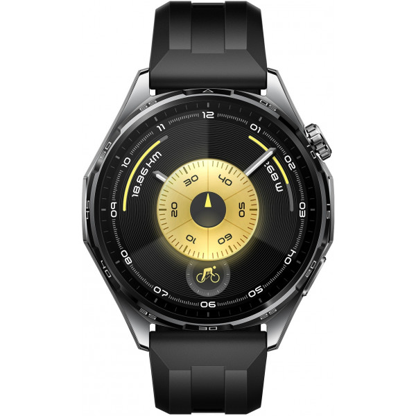 Смарт-годинник Huawei Watch GT 6 46mm Black with Black Fluoroelastomer Strap (55020FTX)