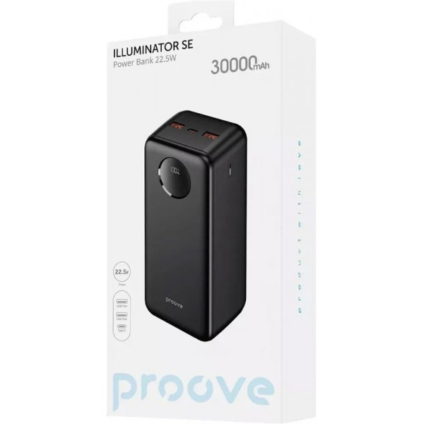 Універсальна мобільна батарея Proove Illuminator SE 22.5W 20000mAh Black (PBIL20212201)