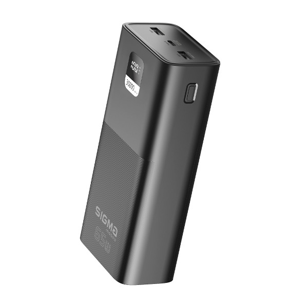 Універсальна мобільна батарея Sigma mobile X-Power SI30A6QLX 30000mAh Black (4827798835111)