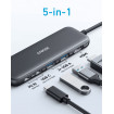 USB-хаб Anker USB-C Hub 332 5-in-1 Black (A8355H11)